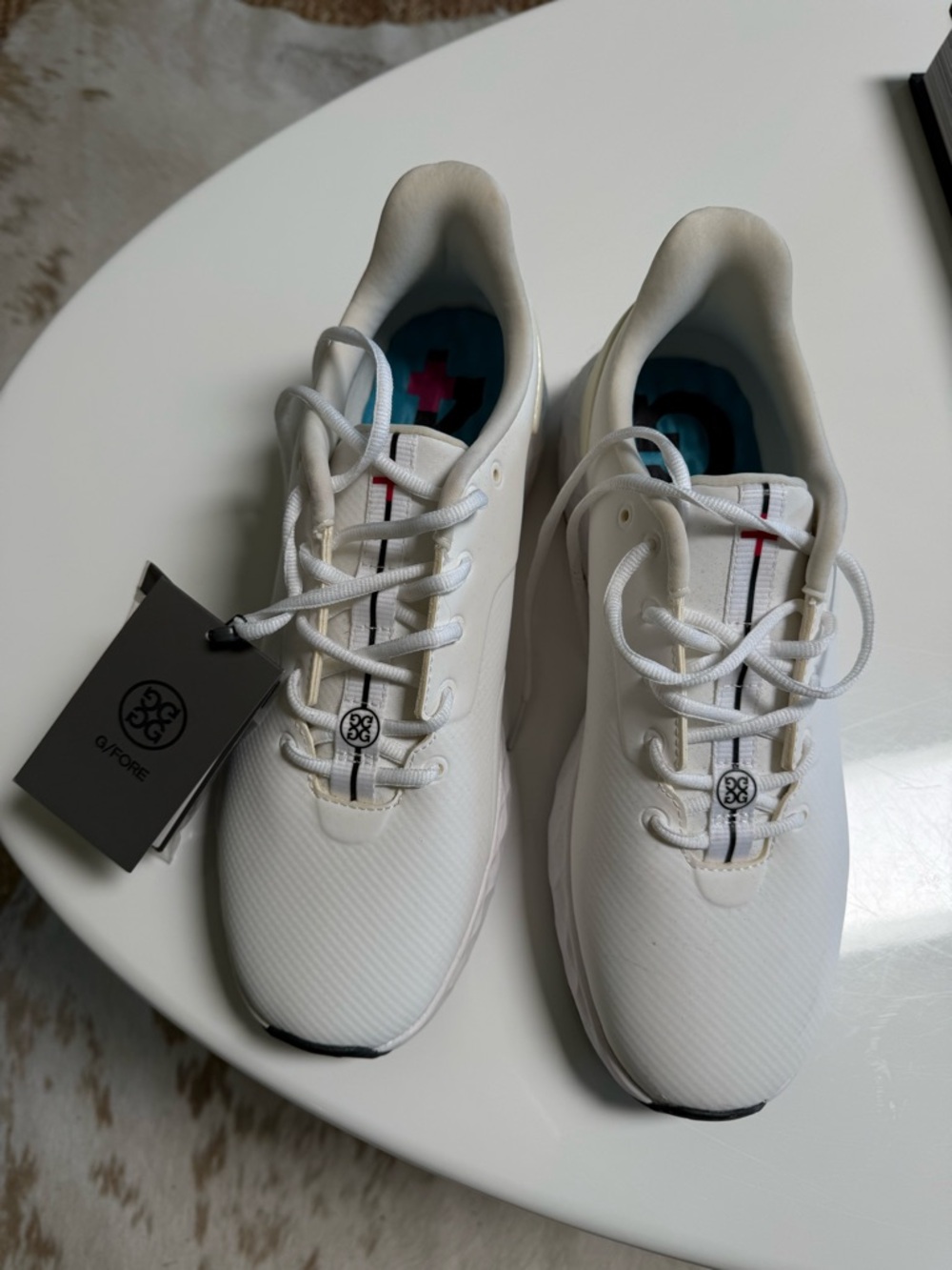 G/FORE Men’s White Lace-Up Athletic Golf Shoe
